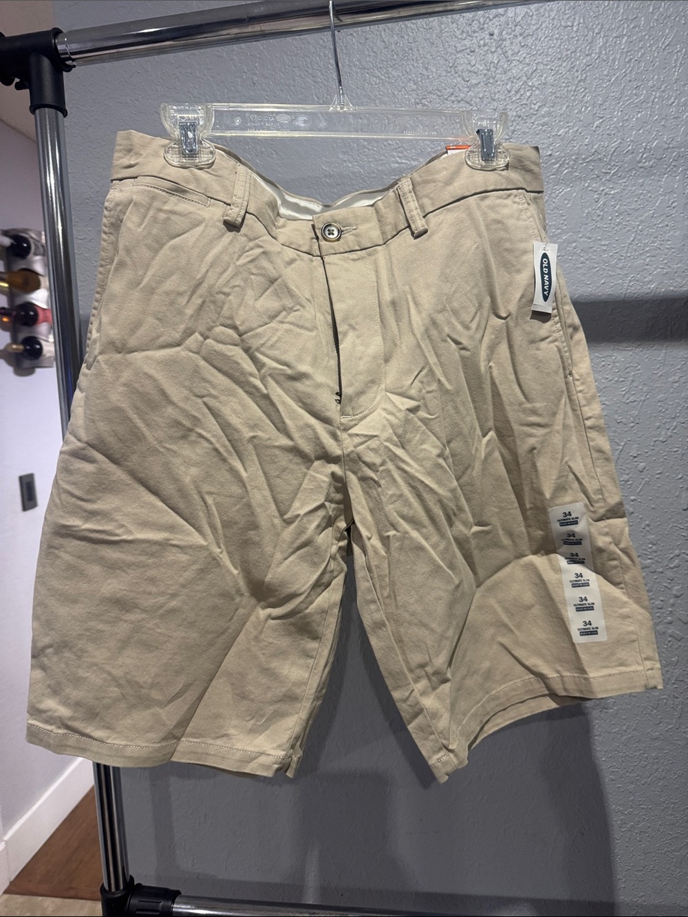 Old Navy Men's Khaki Flat-Front Shorts